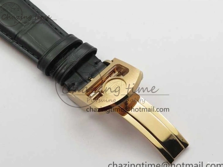 MIROTIME 0307 Elegant Portugieser Perpetual Calendar IW503302 RG V9F 1:1 Best Edition Gray Dial on Black Leather Strap A 7096